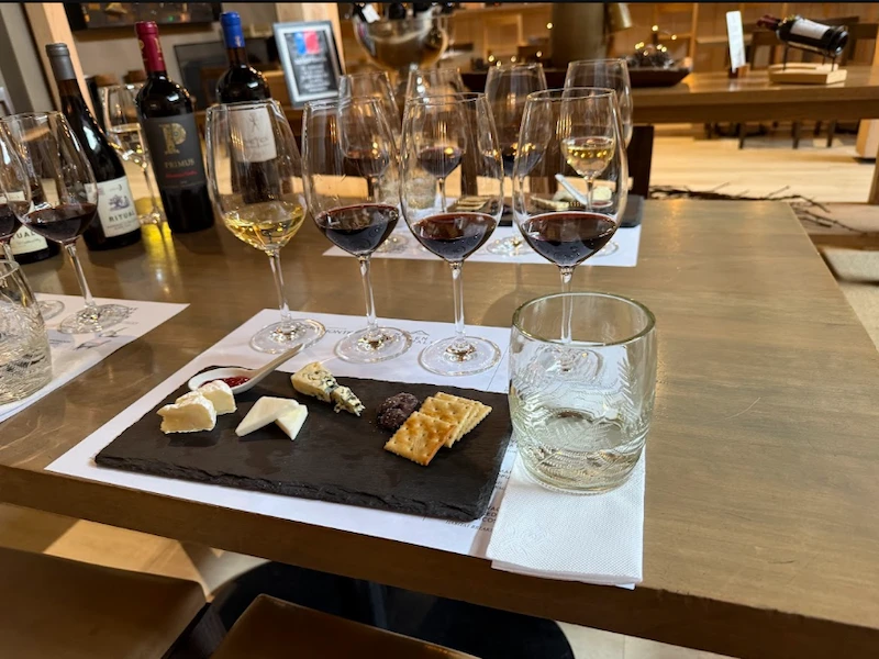 mesa con degustación